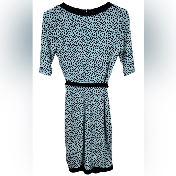 Le Château graphic retro dress, S, belted, peephole neckline, ‘40s style wrap - Picture 7 of 10